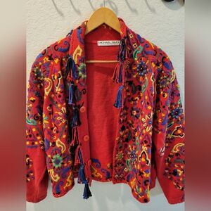 Michael Simon Multicolor Embroidered Jacket